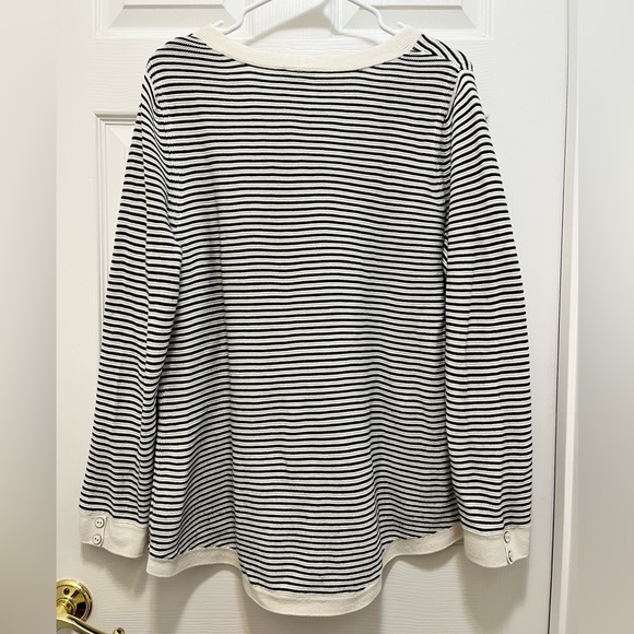 Talbots Striped V Neck Sweater Size XL - Picture 2 of 4